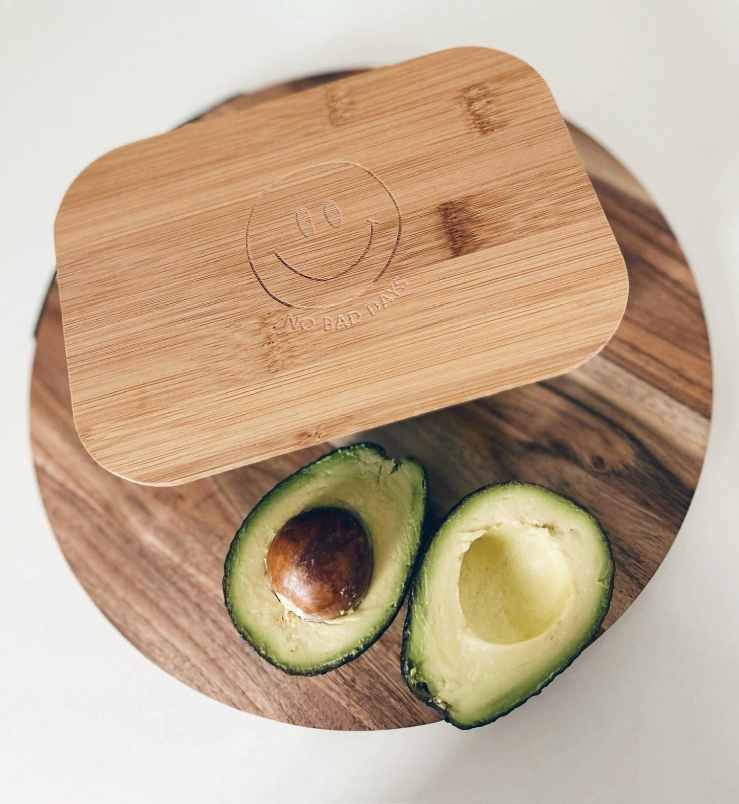 Lunchbox mit Holzdeckel | Smiley