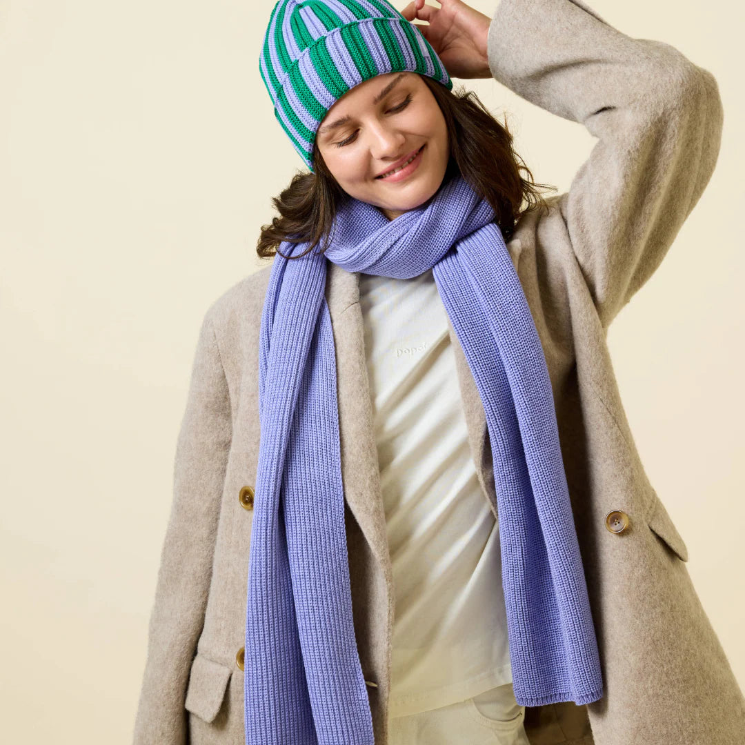 Schal aus Merinowolle Lila