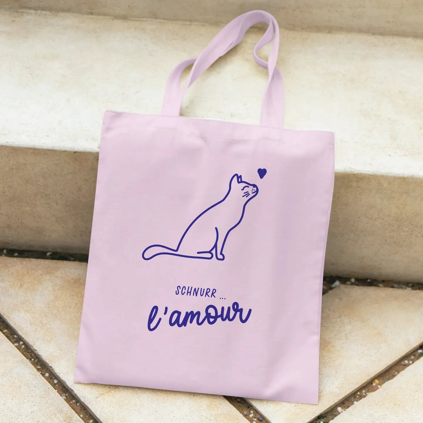 Bio-Baumwolltasche Katze Schnurr l'amour