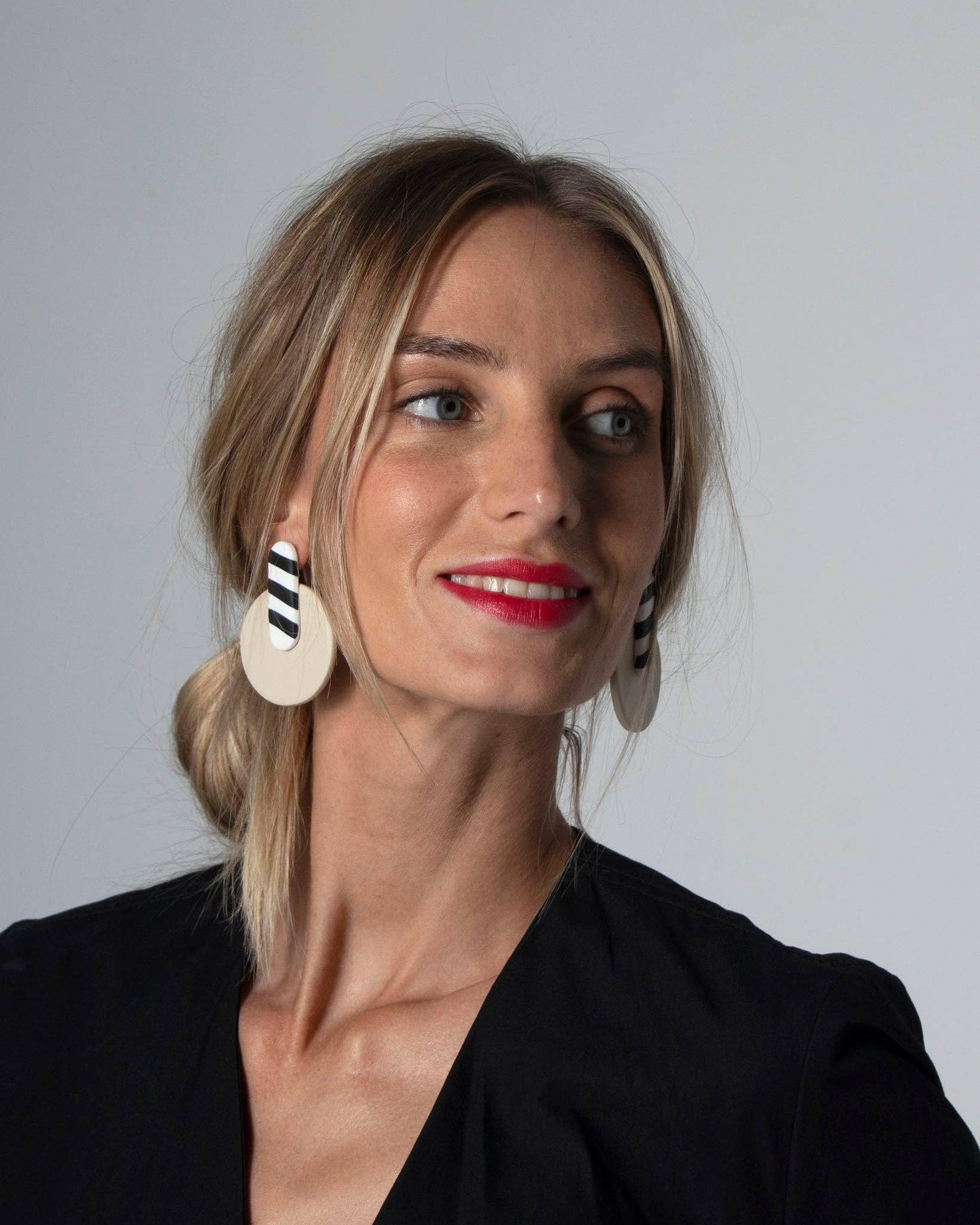 Lollipop-Ohrringe | Beige