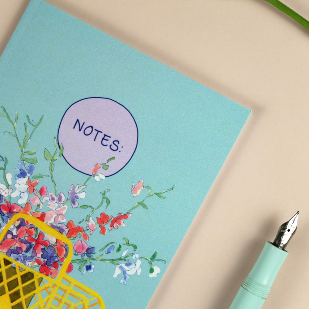 Notizbuch Blumentasche