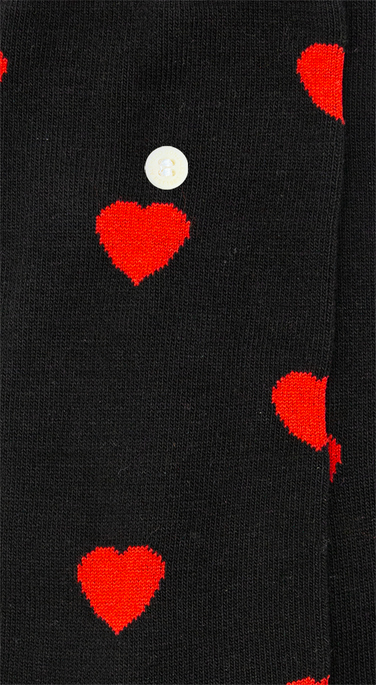 Socken Herzen | Schwarz