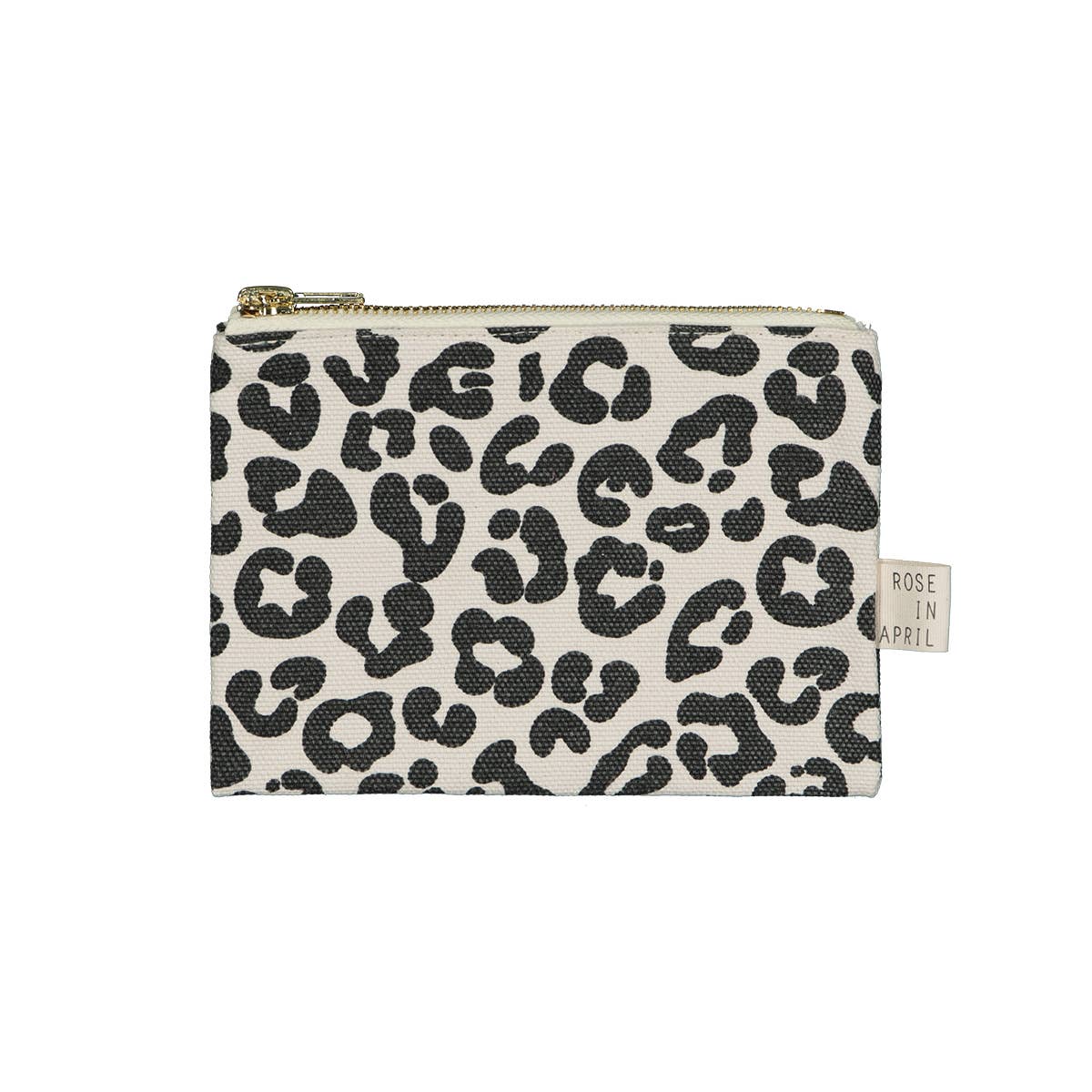 Pouch MARIE mit Leoprint in Weiß