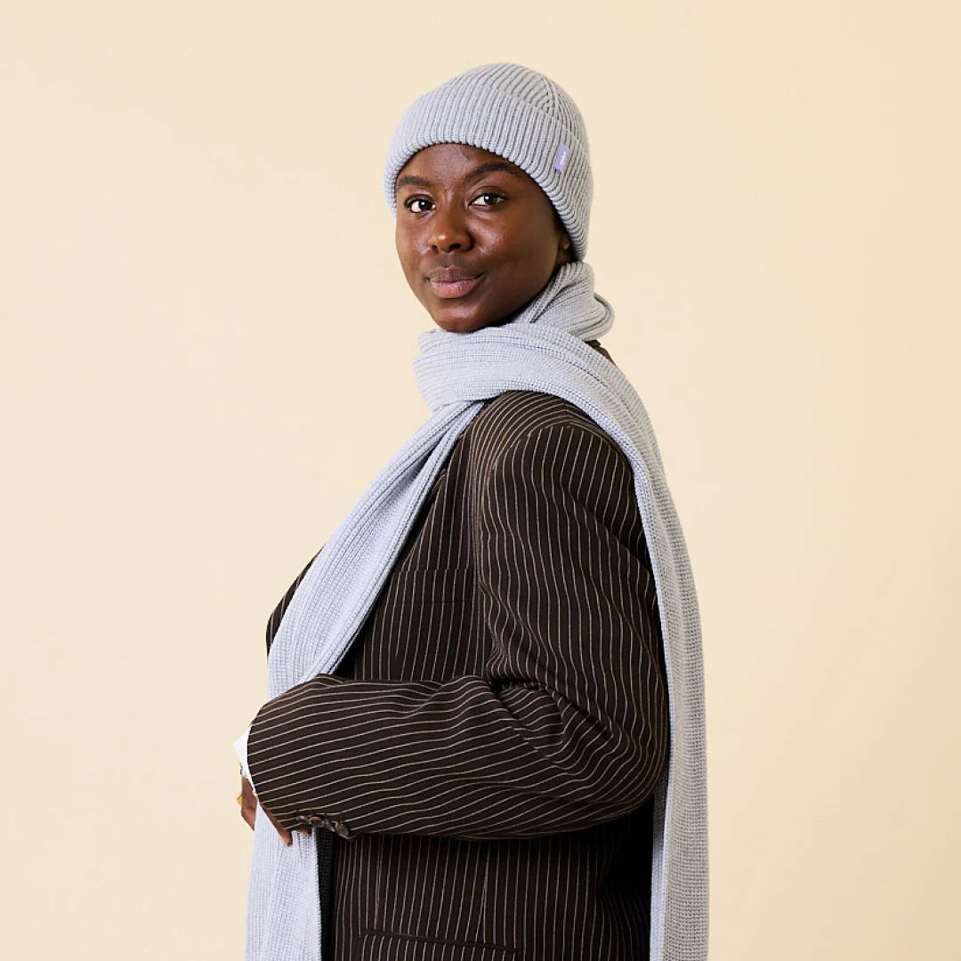 Beanie aus Merinowolle Grau