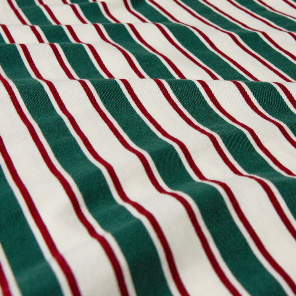 Langarmshirt Gestreift aus Bio-Baumwolle in Dunkelgrün/Bordeaux