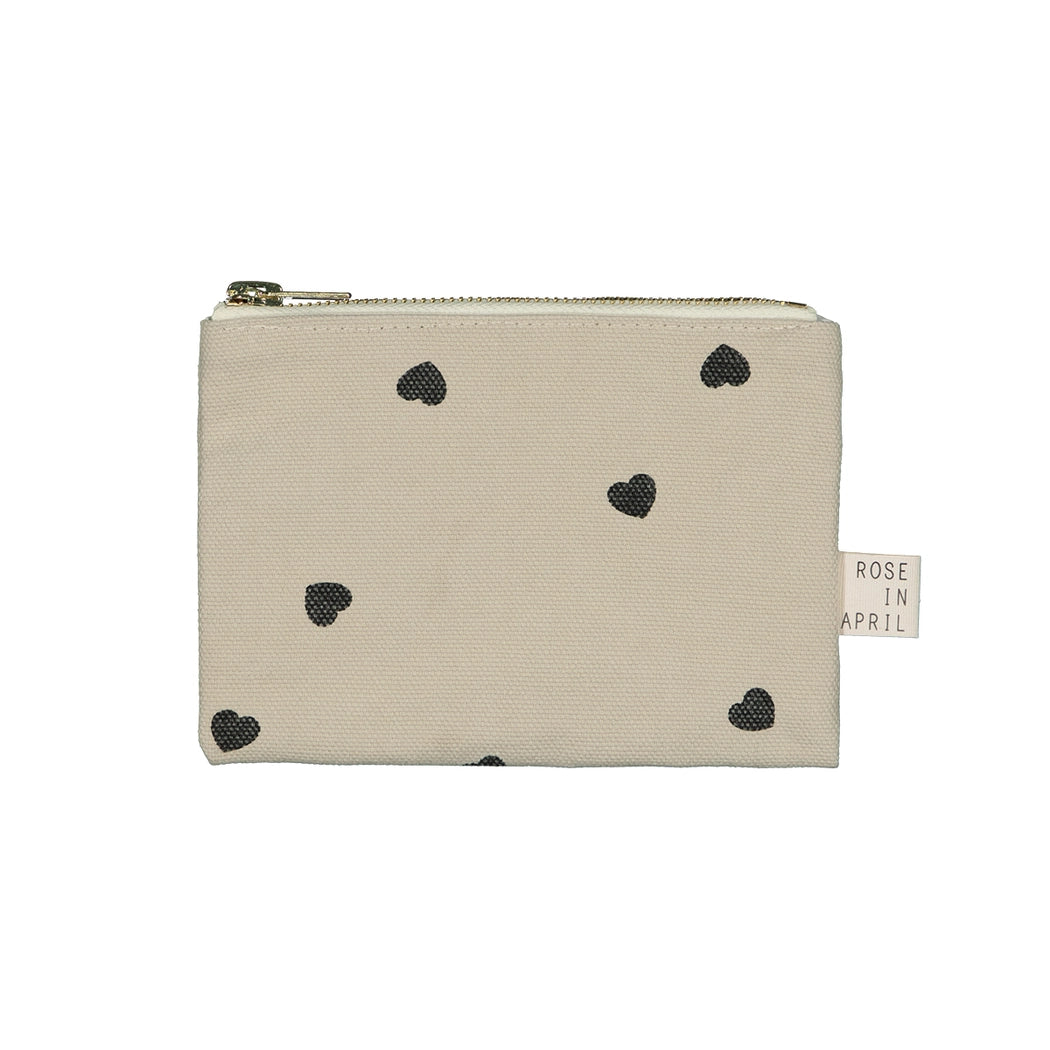 Pouch Marie Sand mit Herzen