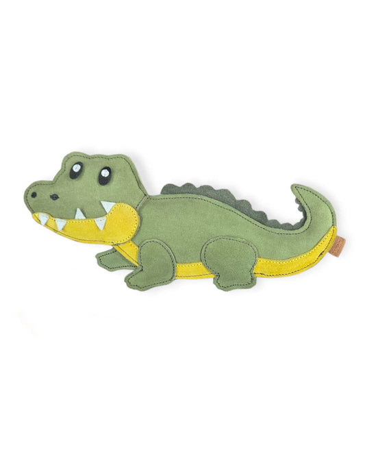 Hundespielzeug "Coco the Croco" groß aus Leder