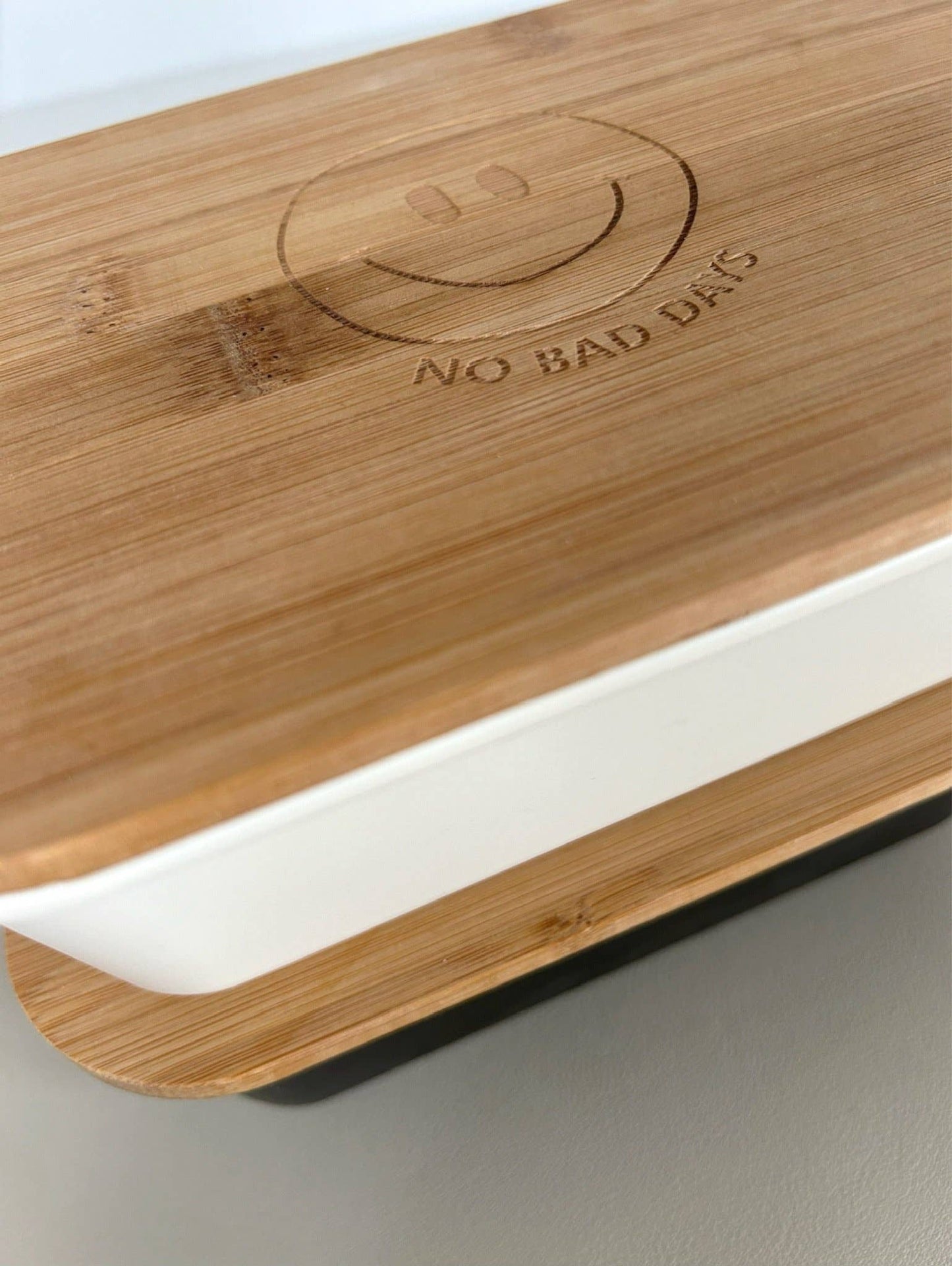 Lunchbox mit Holzdeckel | Smiley