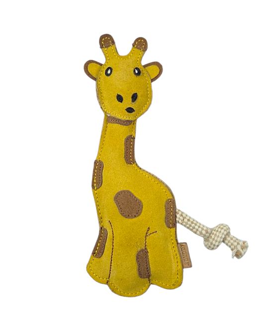 Hundespielzeug "Gina the Giraffe" aus Leder