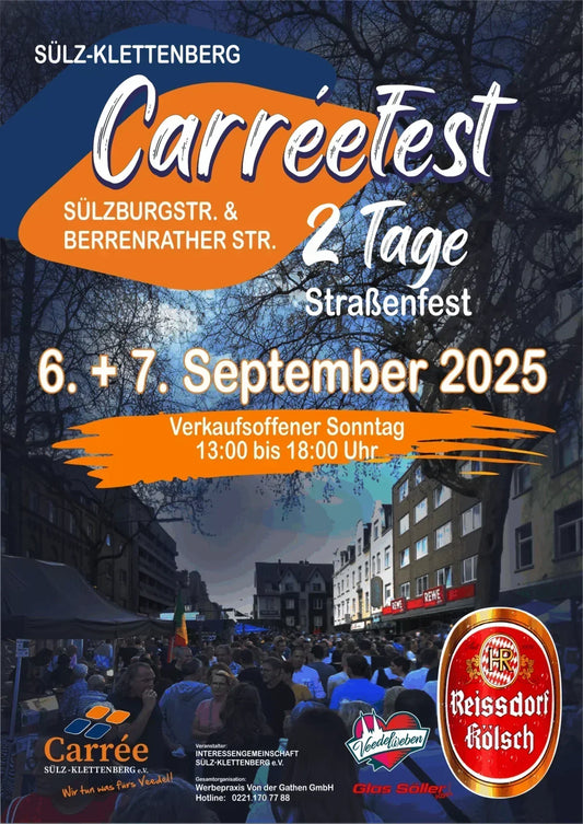 Carréefest, Köln Sülz, Köln Klettenberg, Straßenfest, September 2025, verkaufsoffener Sonntag