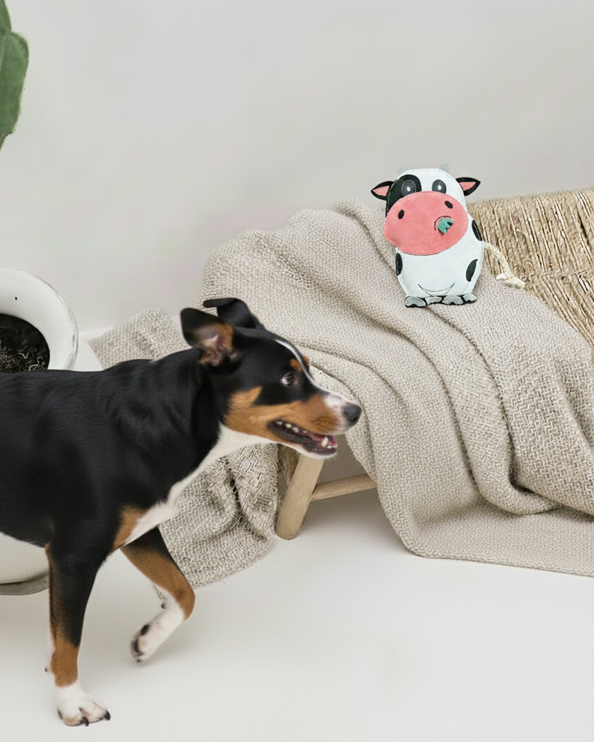 Hundespielzeug "Collin the Cow" aus Leder
