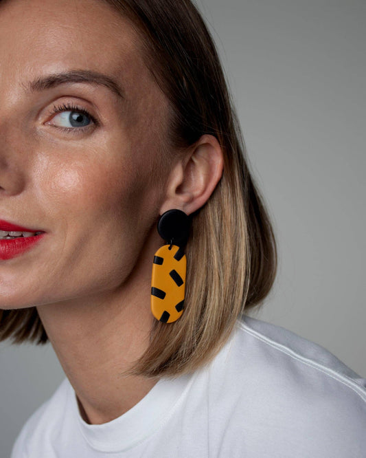 Ohrringe Amulett | Senf