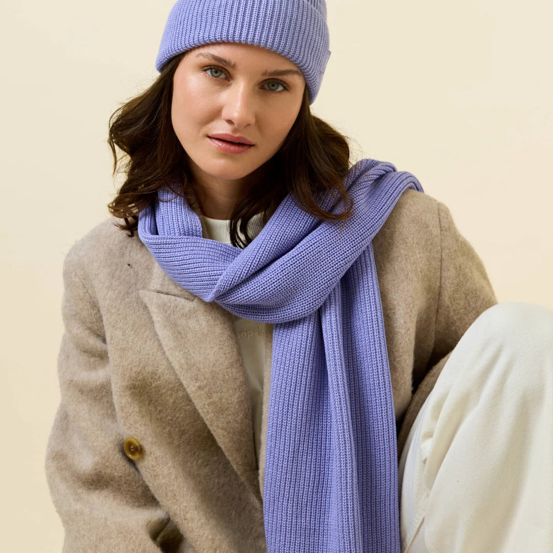 Schal aus Merinowolle Lila
