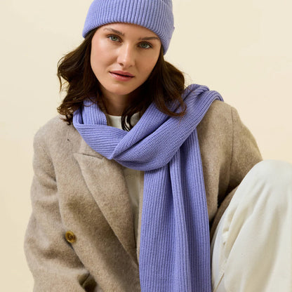 Schal aus Merinowolle Lila