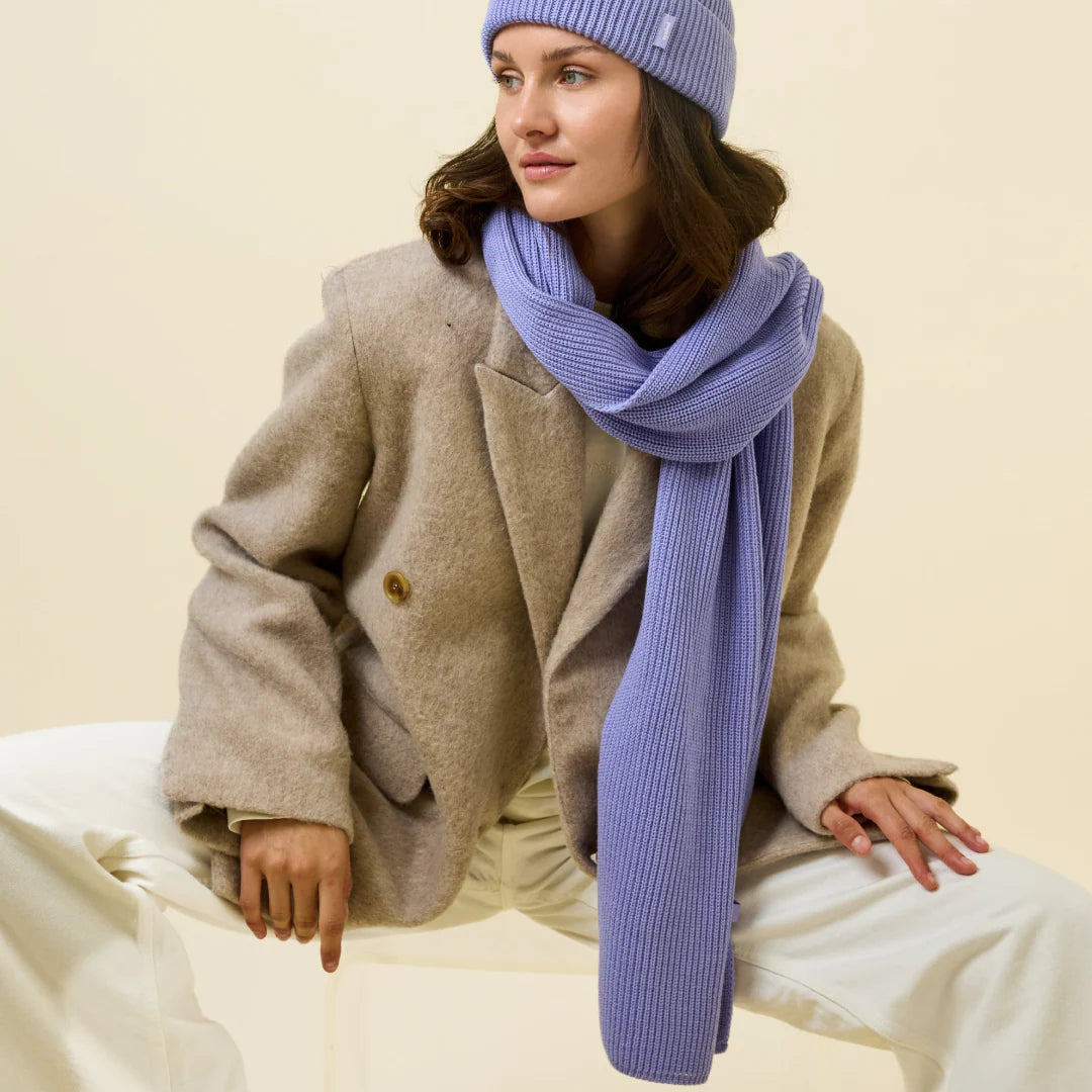 Schal aus Merinowolle Lila