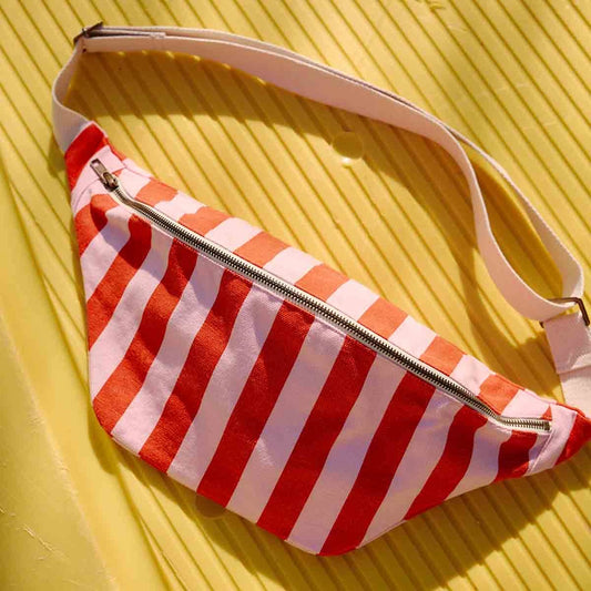 Gürteltasche DAMIER Rosa/Rot gestreift