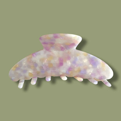 Haarklammer Tie‑Dye Gelb/Lila