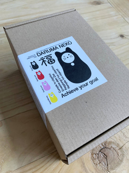 Daruma-Neko | Schwarz (Gutes Leben)