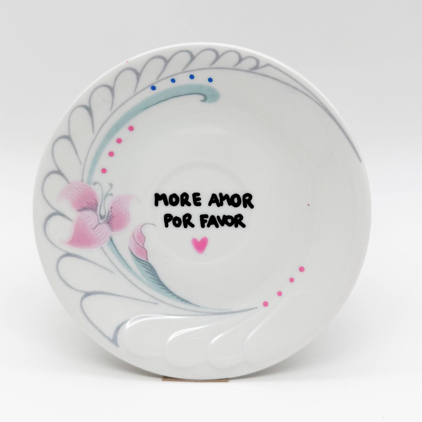 Wandteller mini MORE AMOR POR FAVOR "trash"