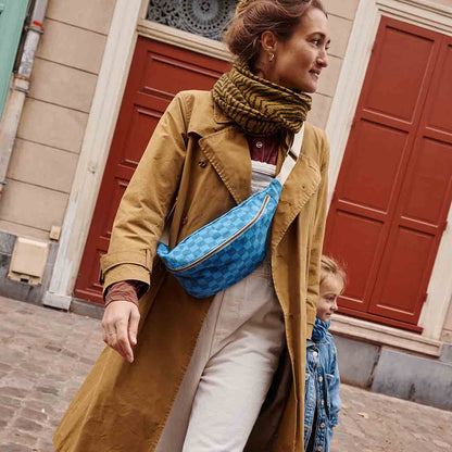 Gürteltasche DAMIER Schachbrett Marineblau