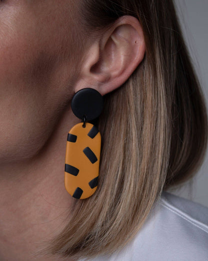 Ohrringe Amulett | Senf