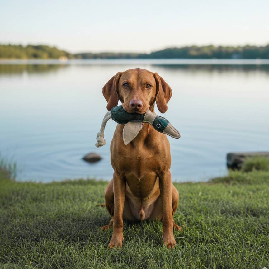 Hundespielzeug Daggi Duck aus Leder