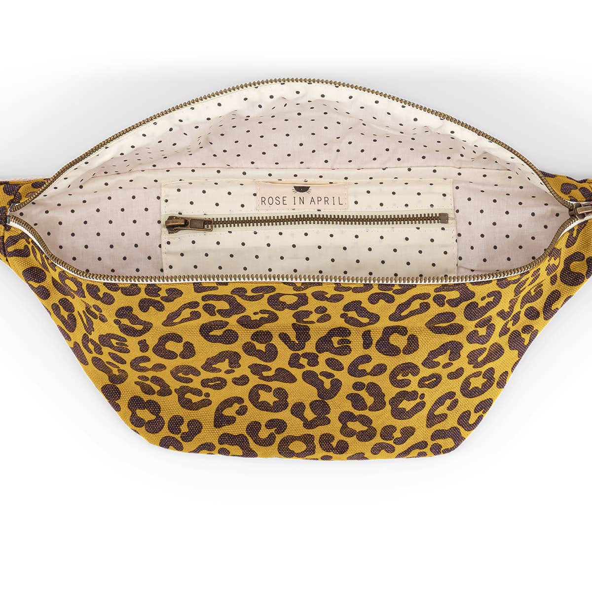 Gürteltasche DAMIER Karamell mit Leoprint