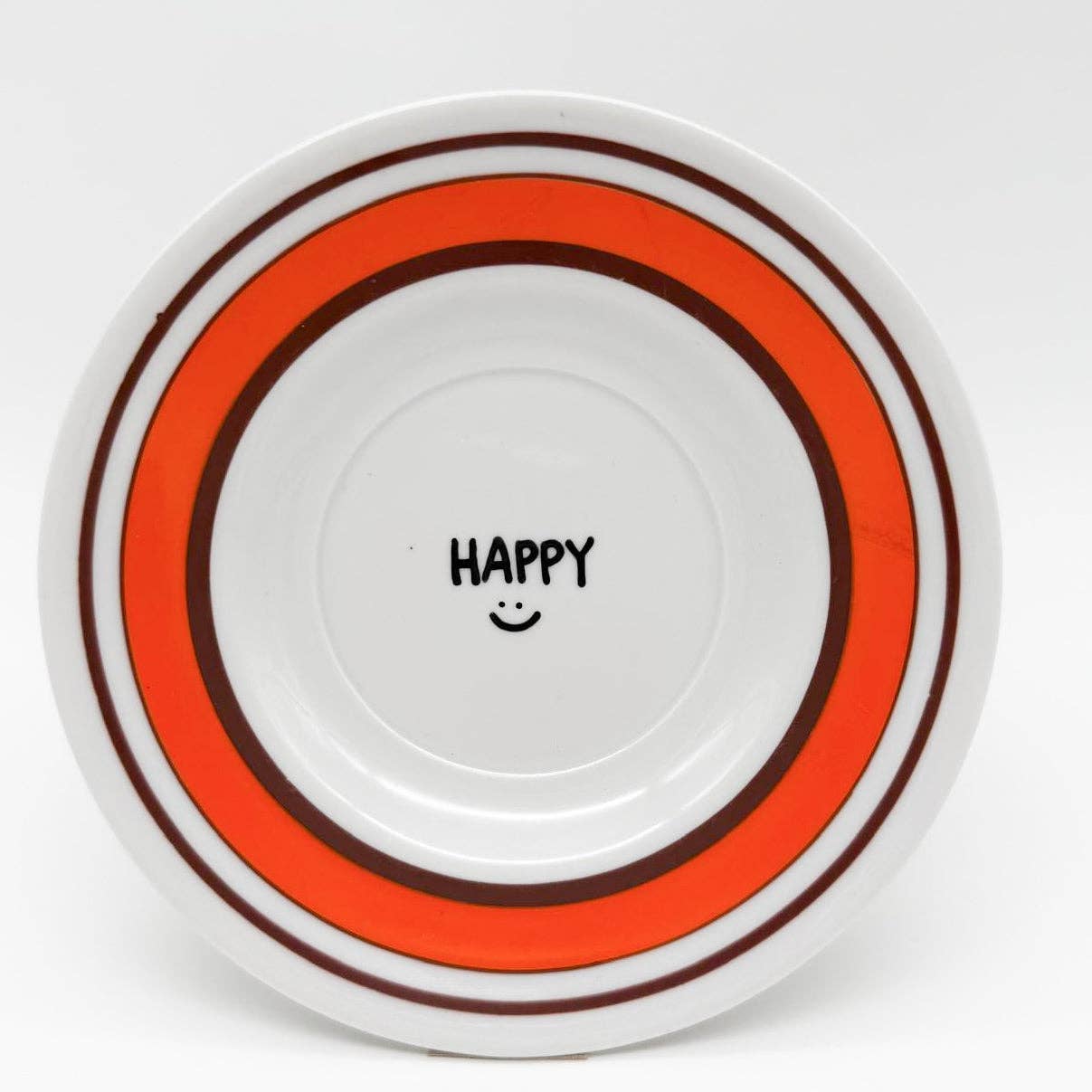 Wandteller small HAPPY "orange retro"