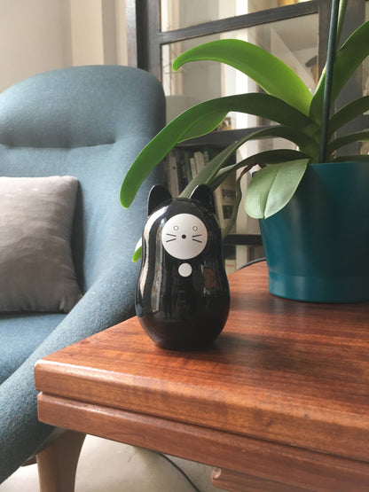 Daruma-Neko | Schwarz (Gutes Leben)