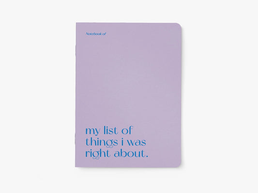 Notizheft Right About