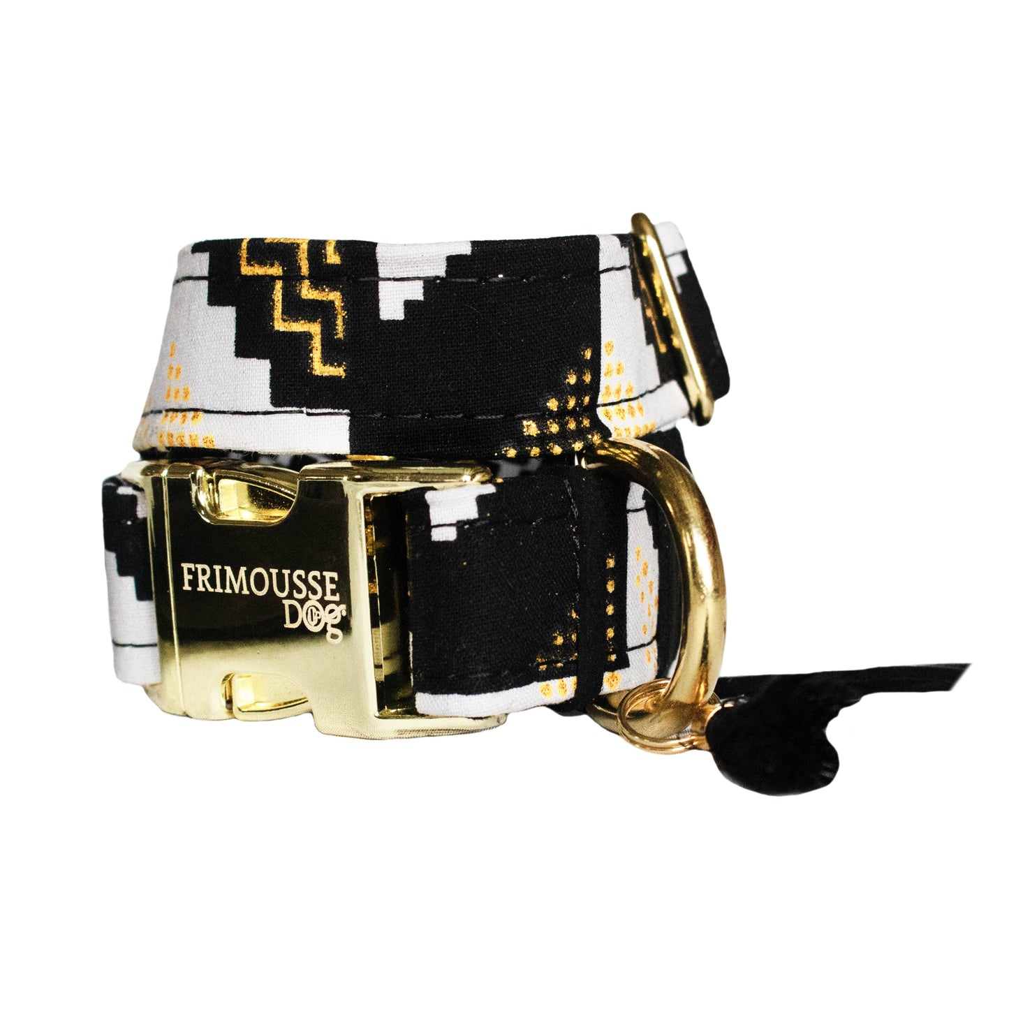 Handgemachtes Hundehalsband Baumwolle Glitzereffekt – Brooklin
