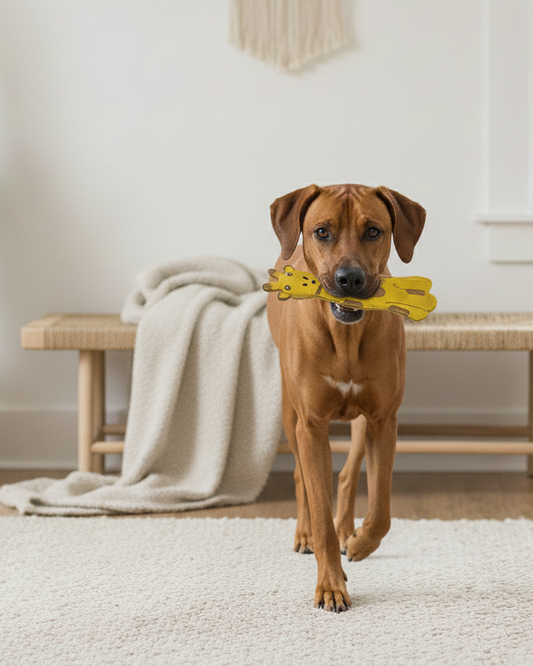 Hundespielzeug "Gina the Giraffe" aus Leder