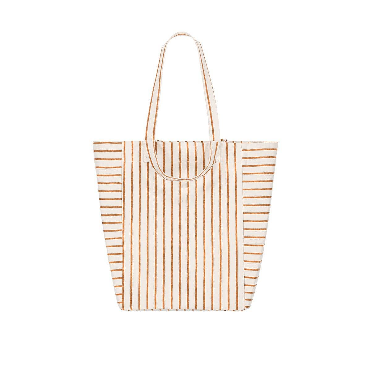 Tasche ELISABETH Greige mit Streifen