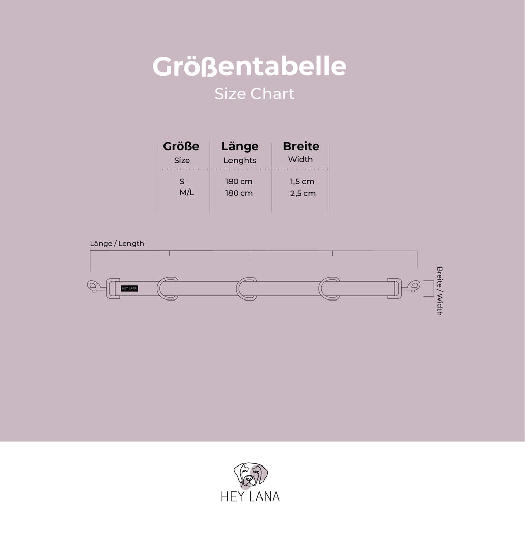 Führleine Kunterbunt | 3-fach verstellbar | Gelb/Blau
