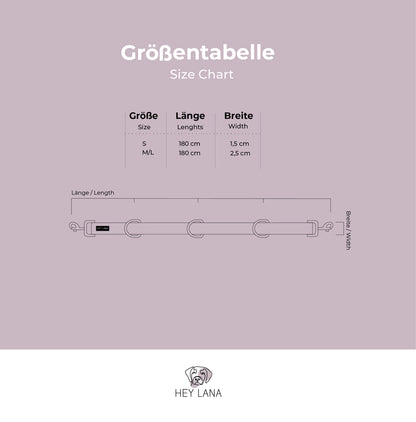 Führleine Kunterbunt | 3-fach verstellbar | Gelb/Blau