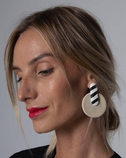 Lollipop-Ohrringe | Beige