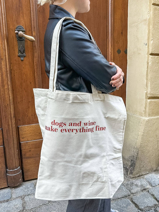 Shopper "Dogs and wine make everything fine"