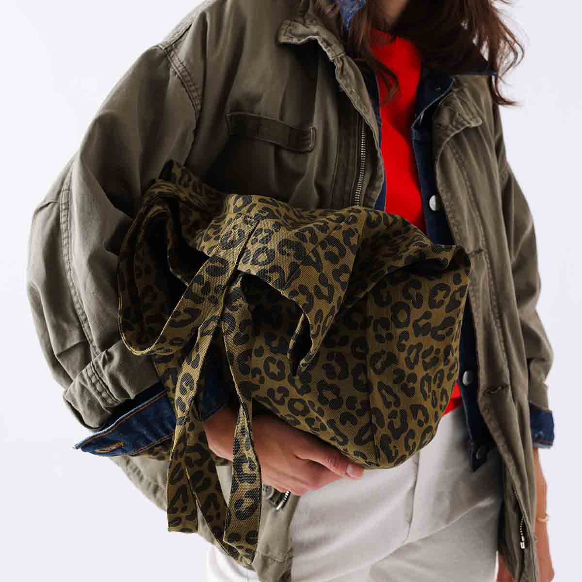 Baumwoll-Shopper ELISABETH mit Leopardenmuster