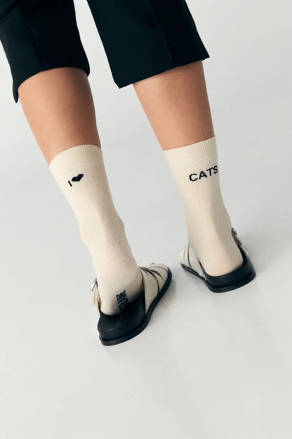 Statement-Socken „I Love Cats“