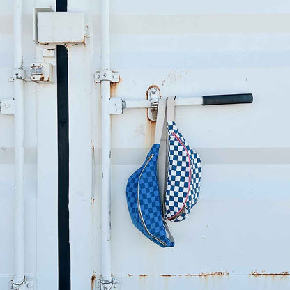 Gürteltasche DAMIER Schachbrett Marineblau