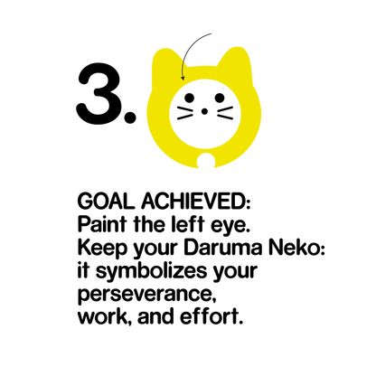 Daruma-Neko | Schwarz (Gutes Leben)