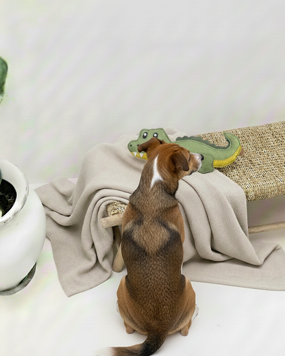 Hundespielzeug "Coco the Croco" groß aus Leder