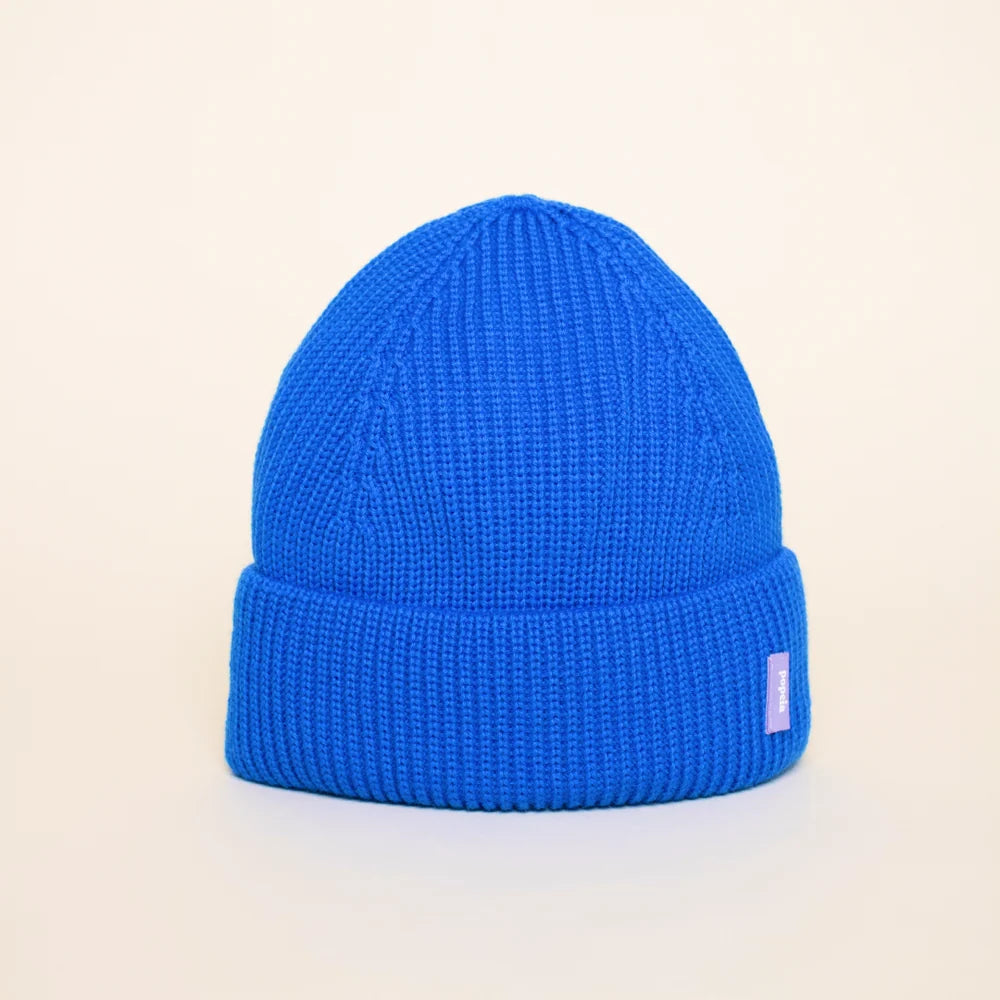 Beanie aus Merinowolle Blau
