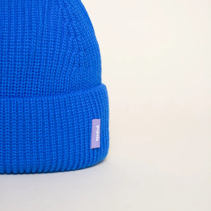 Beanie aus Merinowolle Blau