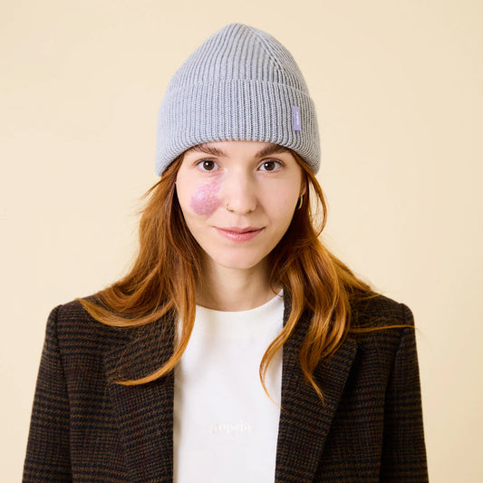 Beanie aus Merinowolle Grau