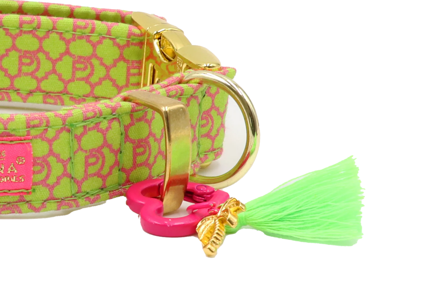 Handgemachtes Hundehalsband aus Baumwolle – SIGNATURE Summer Green
