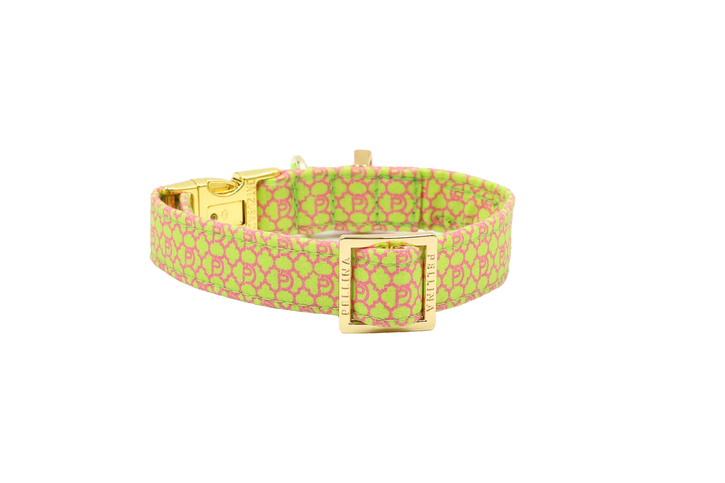 Handgemachtes Hundehalsband aus Baumwolle – SIGNATURE Summer Green