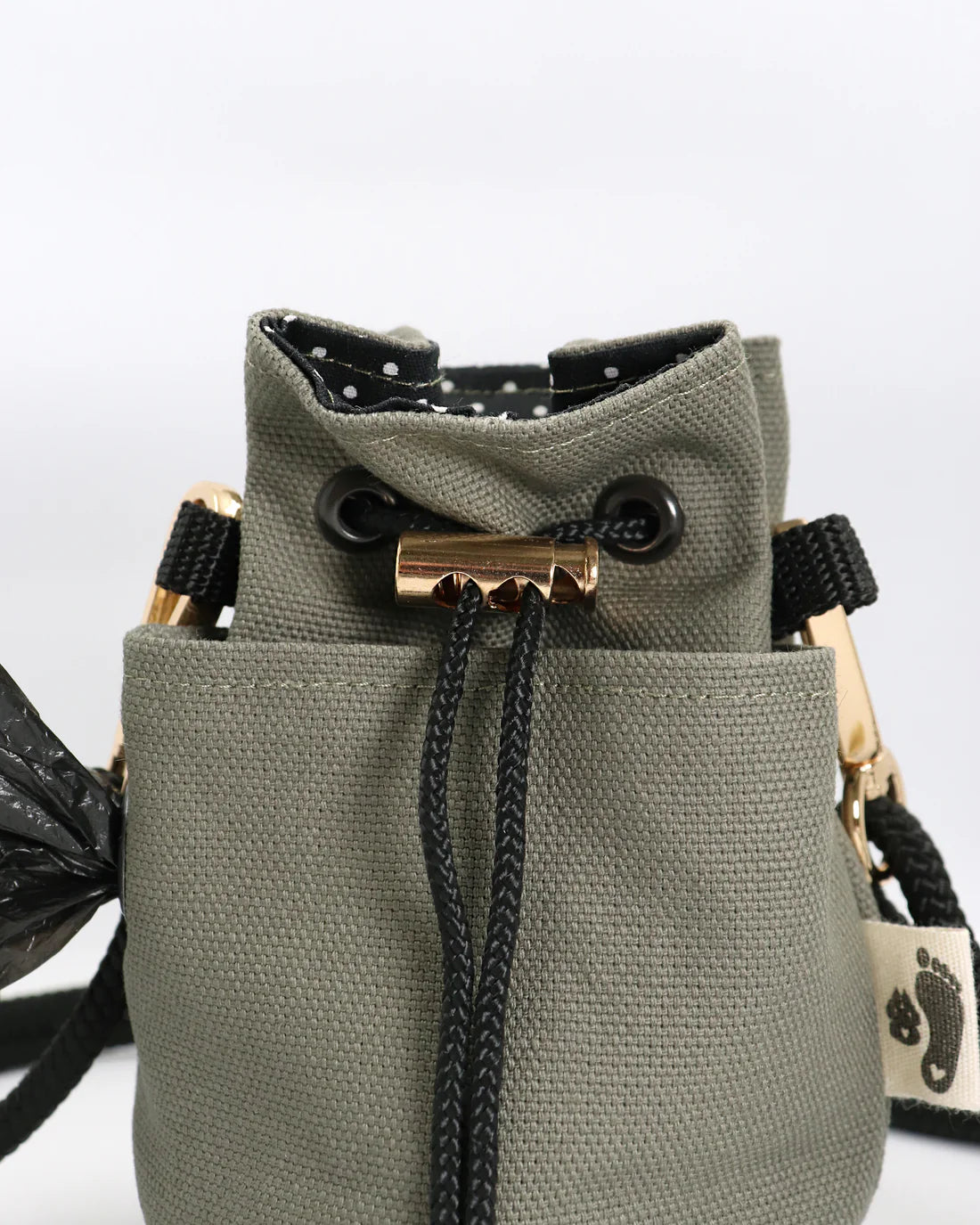 Leckerlibeutel Kaia Oliv mit Punkten