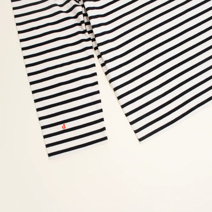 Langarmshirt Gestreift aus Bio-Baumwolle in Schwarz/Off-White