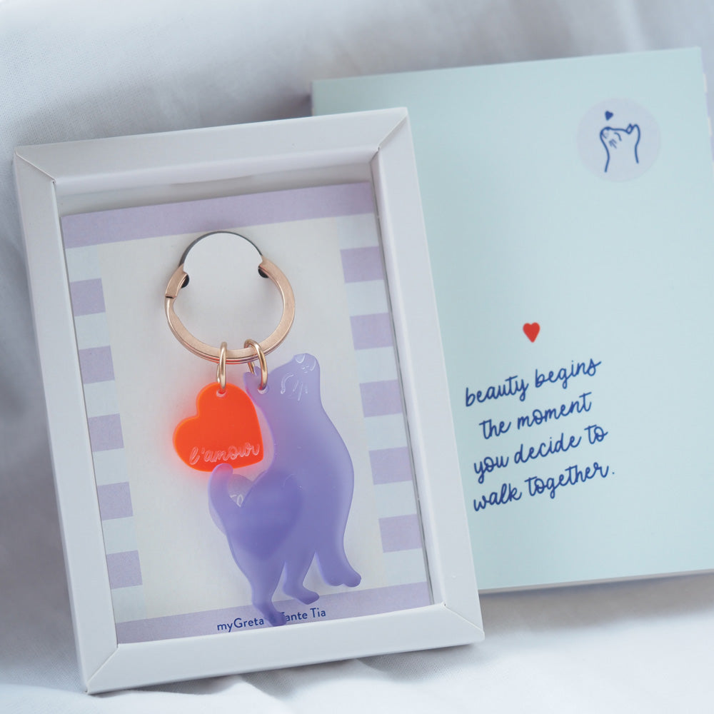Schlüsselanhänger L´amour Katze